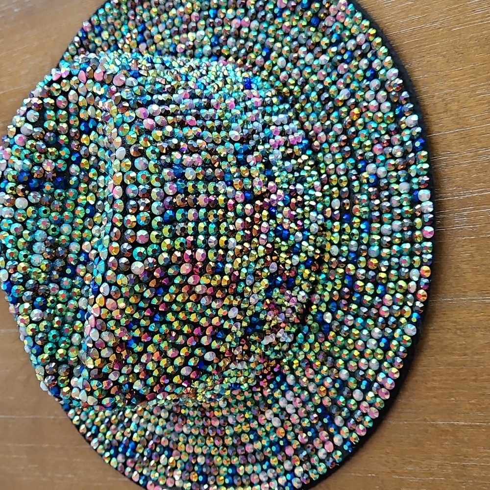 Multicolor Rhinestone Fedora Hat - Picture 3 of 10